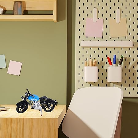 Metal Bullet Bike Decorative Showpiece with Side Stand for Birthday Gift I Kids I Adult (Multicolor)