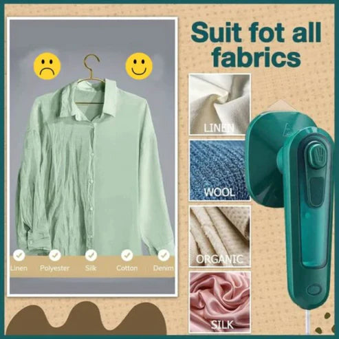 Mini Portable Iron Steamer For Cloths (Dry & Wet) - Lightweight, Foldable, and Portable.