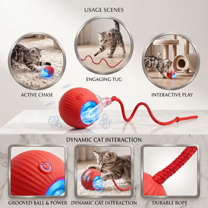 Rechargeable Electric Rolling  Ball For Pets With Lights
