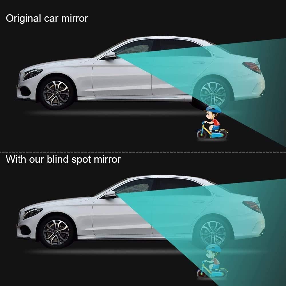 360° Rotatable Convex Wide Angle Rear View Mirrors for Cars SUVs Trucks (Pack of 2)