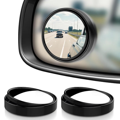 360° Rotatable Convex Wide Angle Rear View Mirrors for Cars SUVs Trucks (Pack of 2)