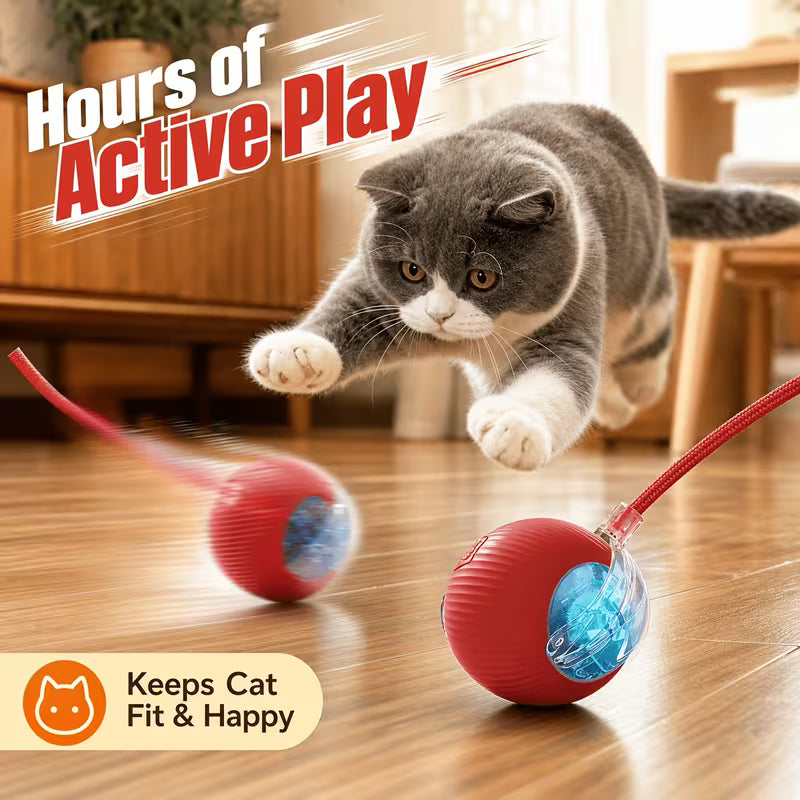 Rechargeable Electric Rolling  Ball For Pets With Lights