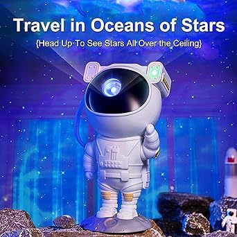 Astronaut Star Projector with Remote Control-360° Adjustable Timer  Night Lamp.