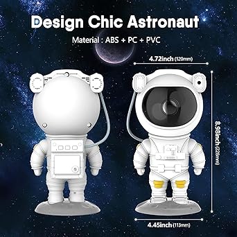 Astronaut Star Projector with Remote Control-360° Adjustable Timer  Night Lamp.