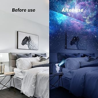 Astronaut Star Projector with Remote Control-360° Adjustable Timer  Night Lamp.