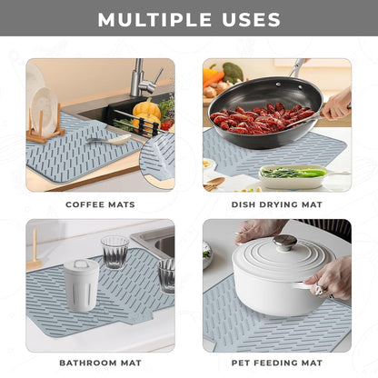Silicon Dish Drying Mat For Kitchen