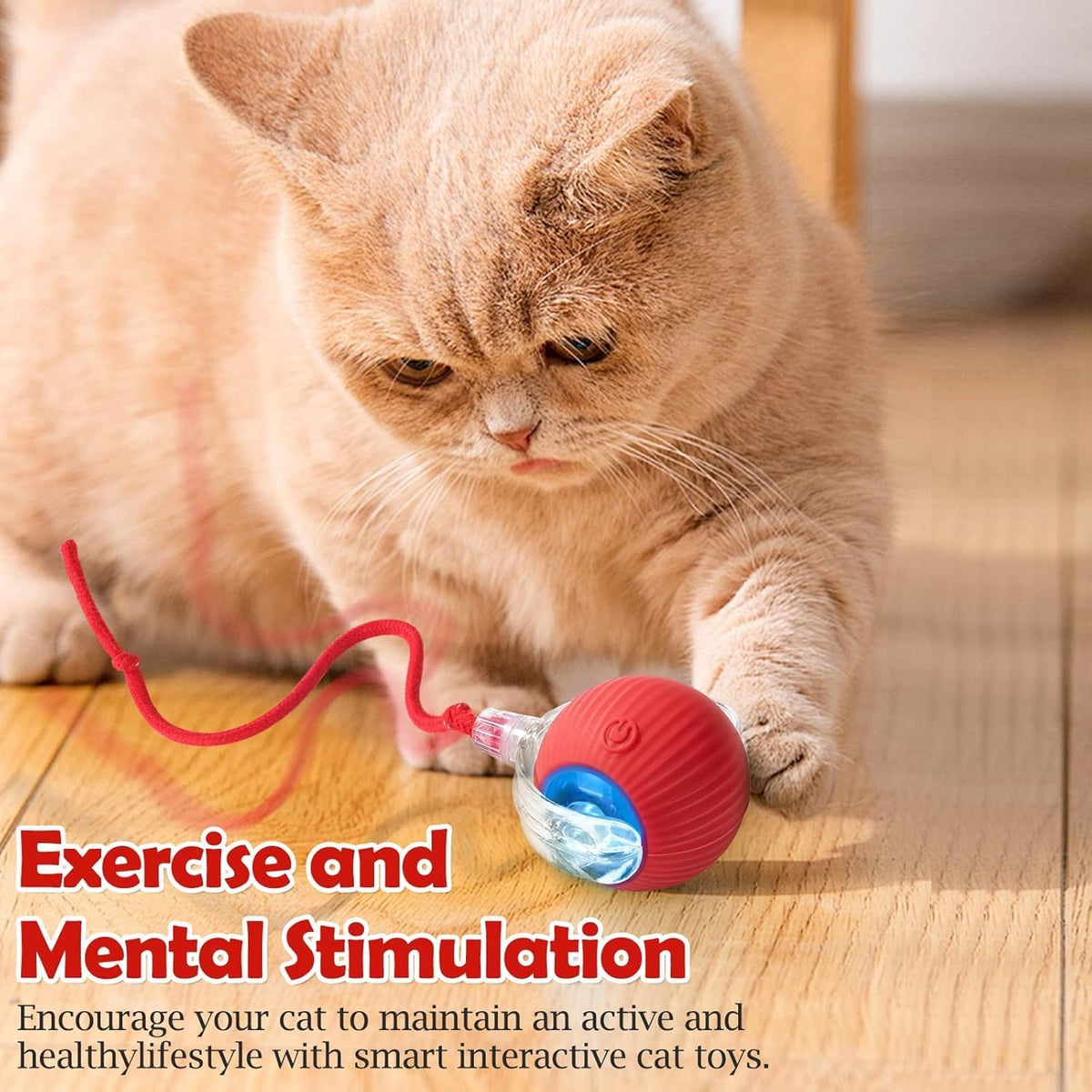 Rechargeable Electric Rolling  Ball For Pets With Lights