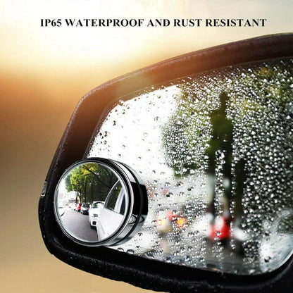360° Rotatable Convex Wide Angle Rear View Mirrors for Cars SUVs Trucks (Pack of 2)