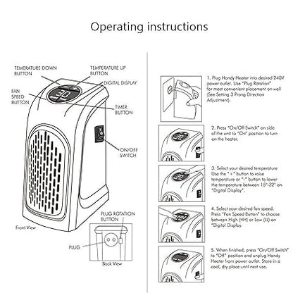 Portable Room Handy Heater For Living Room, Office, Reading Room, Work Space, etc.