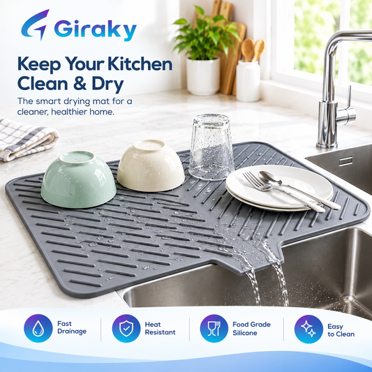 Silicon Dish Drying Mat For Kitchen