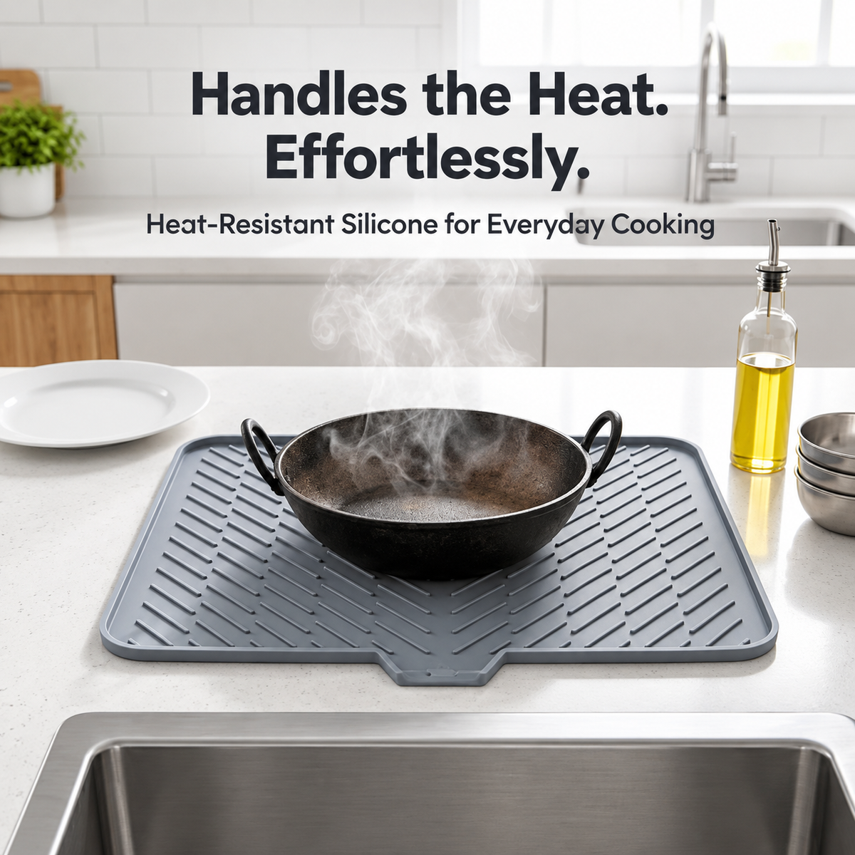 Silicon Dish Drying Mat For Kitchen