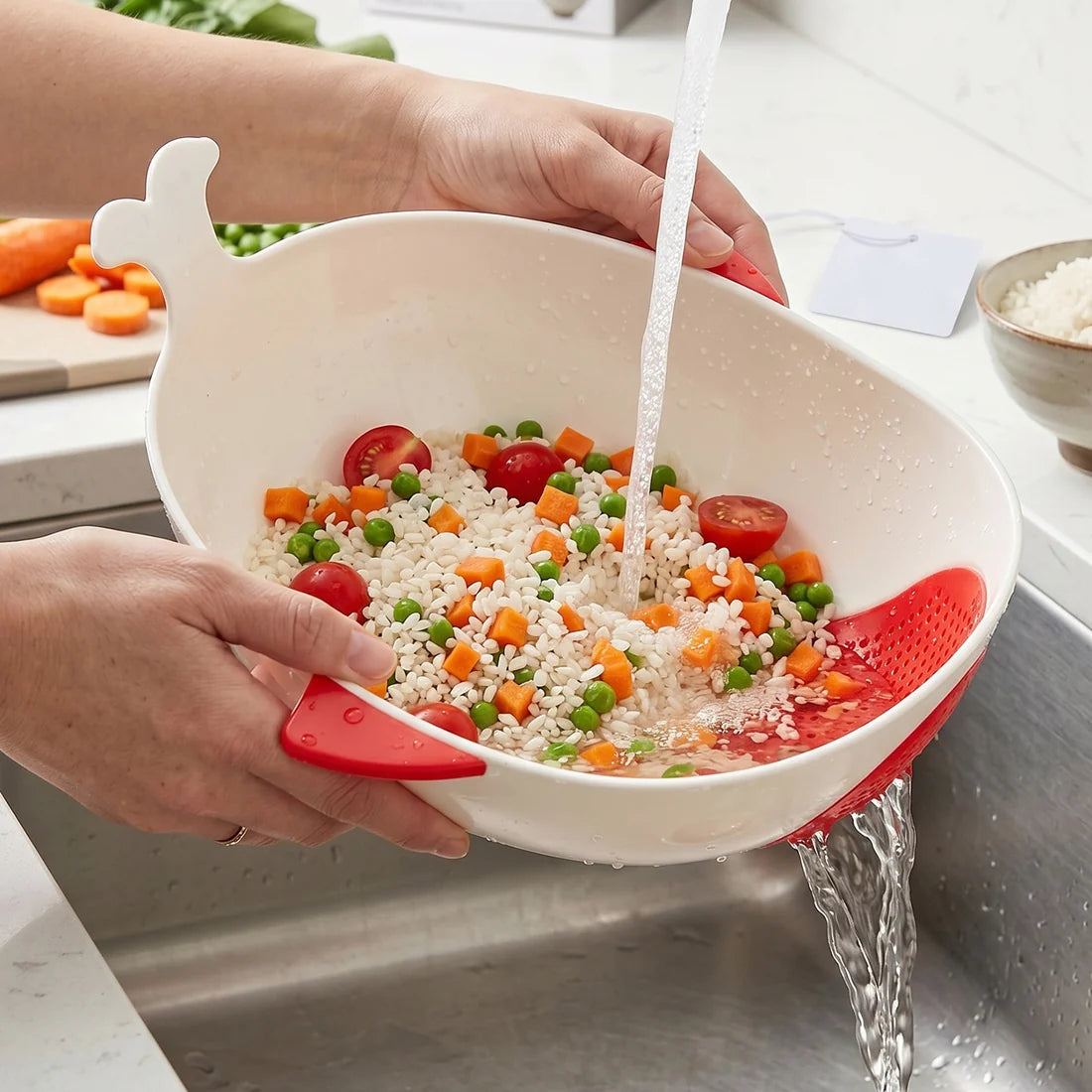 Fish-Shaped Rice Drainer – Multi-Use Kitchen Strainer