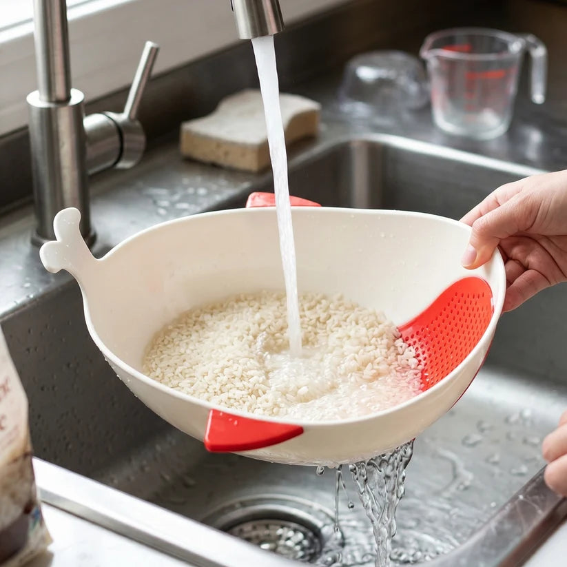 Fish-Shaped Rice Drainer – Multi-Use Kitchen Strainer