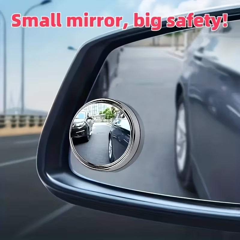 360° Rotatable Convex Wide Angle Rear View Mirrors for Cars SUVs Trucks (Pack of 2)