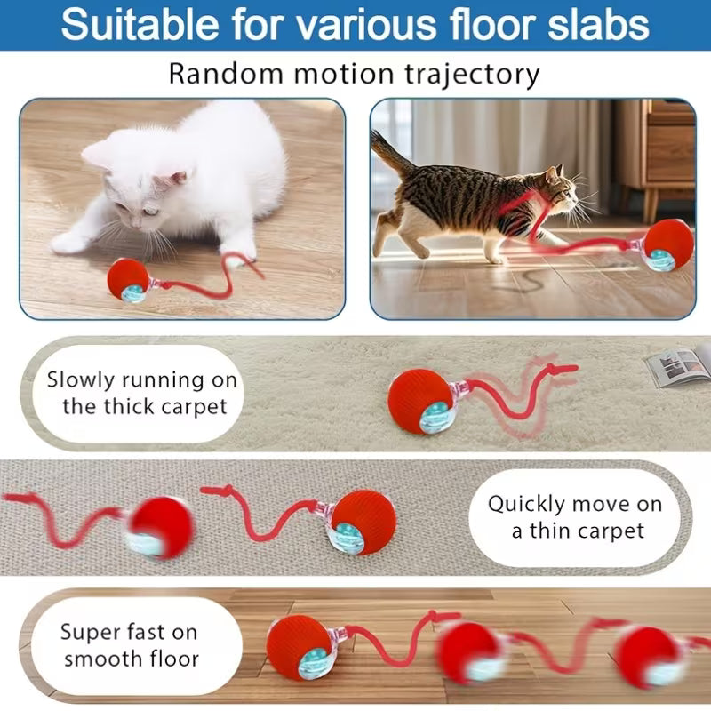 Rechargeable Electric Rolling  Ball For Pets With Lights
