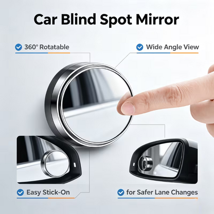 360° Rotatable Convex Wide Angle Rear View Mirrors for Cars SUVs Trucks (Pack of 2)