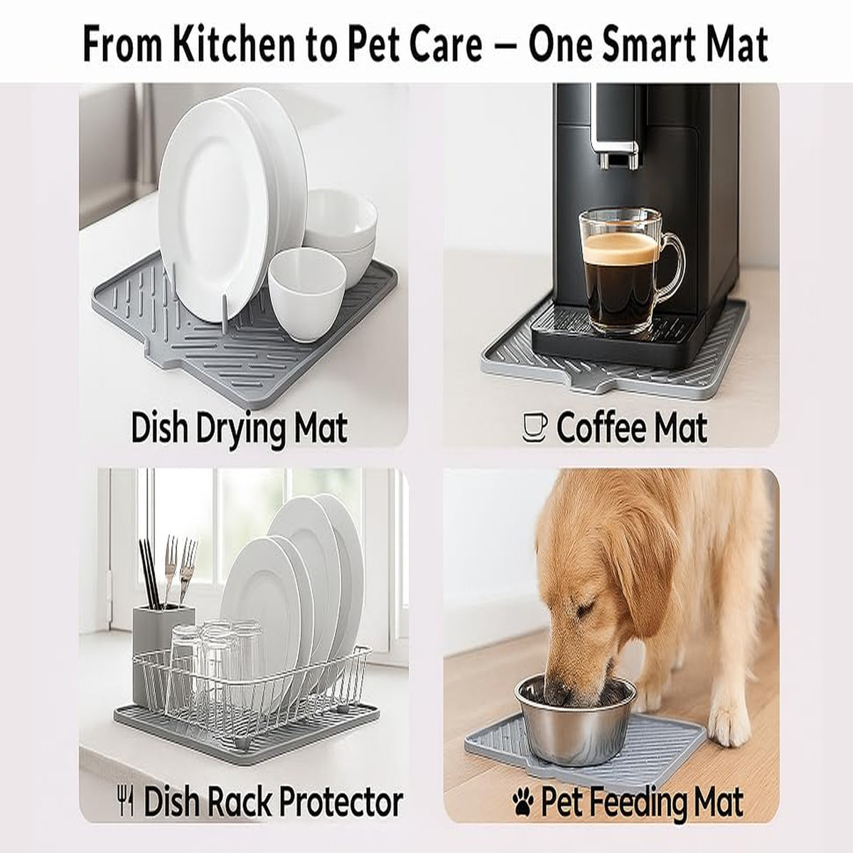 Silicon Dish Drying Mat For Kitchen