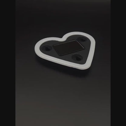 Heart Shaped Car Window Light with Suction Cups Solar Powered & USB Charging